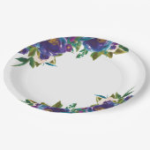 Assiettes en papier florales (Angle)