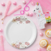 Assiettes en Papier Florales pour Enterrement de V (Fête)