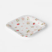 Assiettes en papier fraise aquarelle (Angulaire)