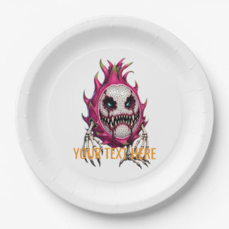Assiettes en Papier Fruit du Dragon Effrayant