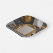 Assiettes en papier Glamour Or (Angulaire)