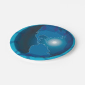 Assiettes en papier Globe Bleu (Angle)