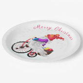 Assiettes en papier Gnome de Noël (Angle)