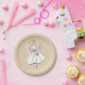 Assiettes en papier Groupe Mariée Neutre Mode (Fête)