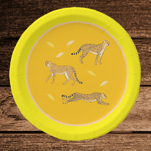 Assiettes en papier Guépard