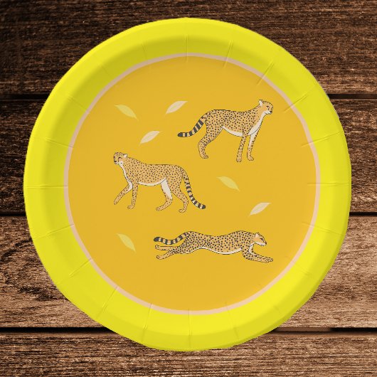 Assiettes en papier Guépard