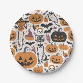Assiettes en papier Halloween (Devant)