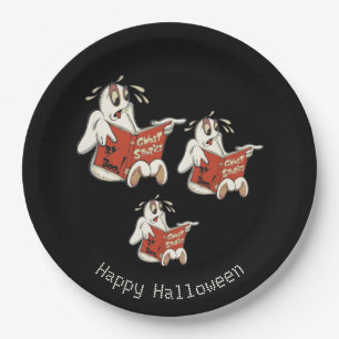 Assiettes en papier Halloween Histoires de fantôme