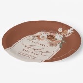 Assiettes en papier herbe des Pampas Terracotta po (Angle)