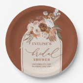 Assiettes en papier herbe des Pampas Terracotta po (Devant)