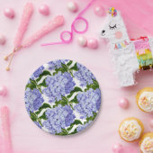 Assiettes en papier - Hortensias bleus (Fête)