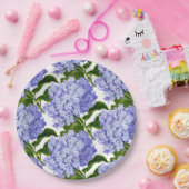 Assiettes en papier - Hortensias bleus (Fête)