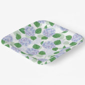 Assiettes en papier Hydrangea bleue, Floral botani (Angulaire)