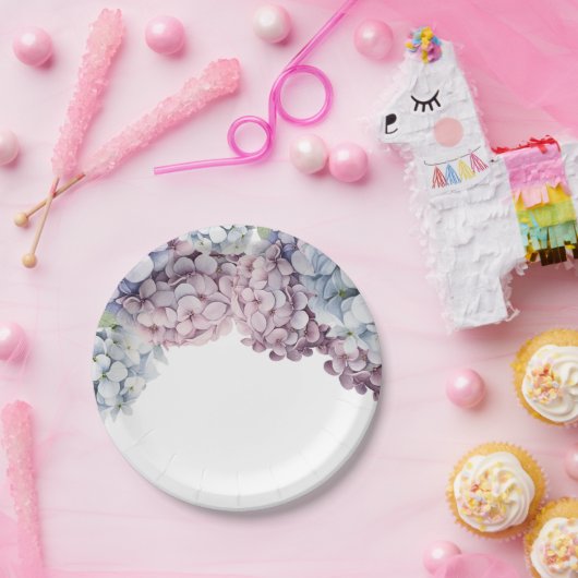 Assiettes en papier Hydrangea pour Baby Shower (Fête)