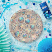 Assiettes en papier imprimé léopard opale glamour (Fête)