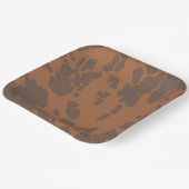 Assiettes en papier imprimé vache marron (Angulaire)