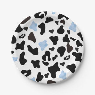 Assiettes en papier imprimé vachette Petit Cowboy