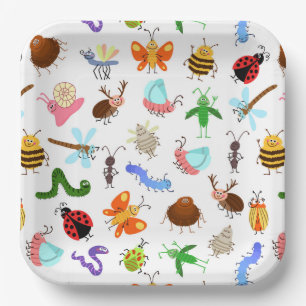 Assiettes en papier Insectes, Fête d'anniversaire