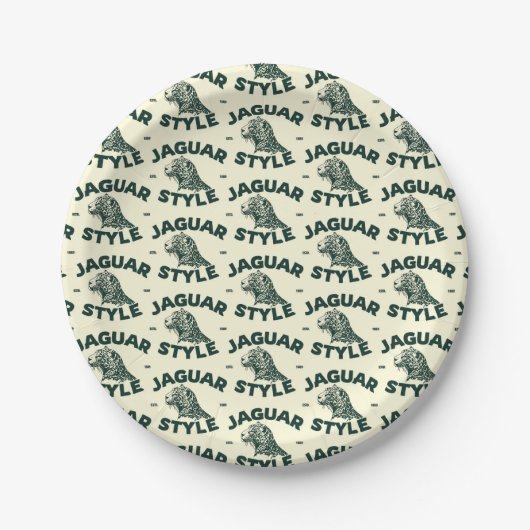 Assiettes en papier Jaguar (Devant)