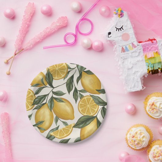 Assiettes en papier jetables Lemon Party (Fête)
