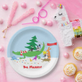 Assiettes en papier joyeuses de la saison (Fête)