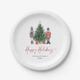 Assiettes en papier Joyeuses Fêtes d'Hiver