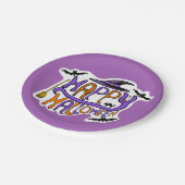 Assiettes en papier Joyeux Halloween (Angle)