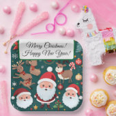 Assiettes en papier Joyeux Noël (Fête)