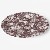 Assiettes en papier Jungle Skulls (Angle)