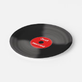 Assiettes en papier Just Married Record (Angle)