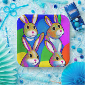 Assiettes en papier lapin de Pâques (Fête)