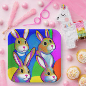 Assiettes en papier lapin de Pâques (Fête)