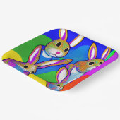 Assiettes en papier lapin de Pâques (Angulaire)