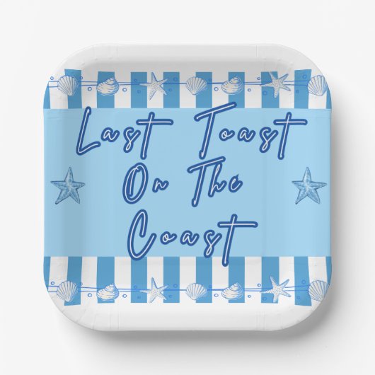 Assiettes en papier Last Toast on The Coast Bachel (Recto)