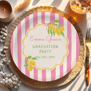 Assiettes en papier Lemon Gradu fraîchement diplôm