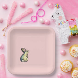 Assiettes en papier Little Fat Bunny