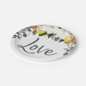 Assiettes en papier Love Magnolia Citrus (Angle)