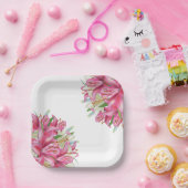 Assiettes en papier - Lys roses (Fête)
