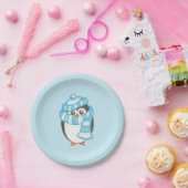 Assiettes en papier Manchot Mignon (Fête)