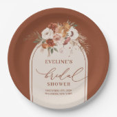 Assiettes en papier mariage bohème élégantes en te (Devant)