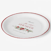 Assiettes en papier Mariage Hivernal Baies (Angle)