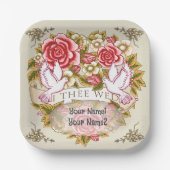 Assiettes en papier mariage "Moi, je t'épouse" (Recto)