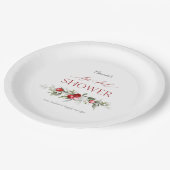 Assiettes en papier mariage Winter Berry (Angle)