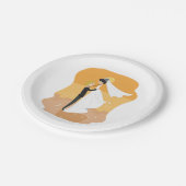 Assiettes en Papier Mariée Et Marié Sur La Plage (Angle)