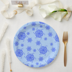 Assiettes en papier monochromes FTF pour fête en b