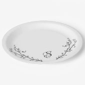 Assiettes en papier Monogramme (Angle)