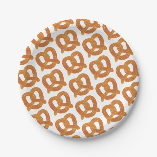 Assiettes En Papier Motif de bretzel mou