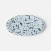 Assiettes en papier motif golf (Angle)