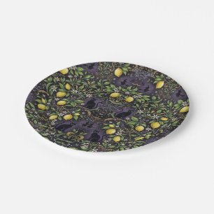 Assiettes en papier motif Halloween Citron Gothiqu