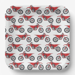 Assiettes en Papier Motocross, Anniversaire de Cou